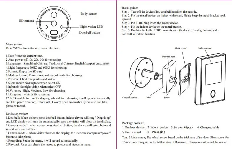 visor olho mágico digital telefone video da porta