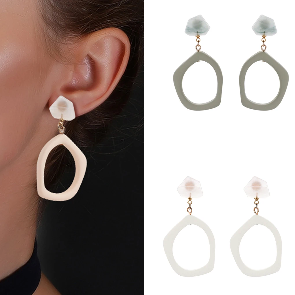 

1 Pair Irregular Circle Earrings Pendant Drop Earrings Women Girls Wedding Party Ear Jewelry