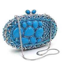 red/blue/green Rhinestones Women Crystal Evening Clutches Bags Wedding Prom Party Bride Clutch Purse Metal Minaudiere Handbag gold crystal women fashion day clutches wedding box bride prom cocktail party clutch evening bag shoulder handbag student purse