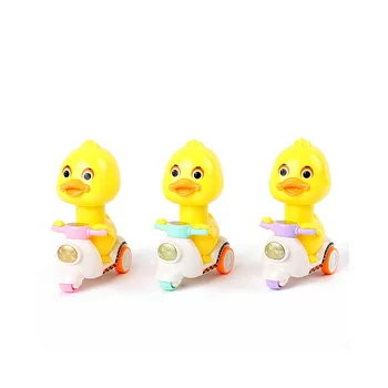 

Press Series Cartoon Motorcycle Funny little yellow duck Model Mini Toy Car Pull Back Cars Vehicles Children Toy for gift