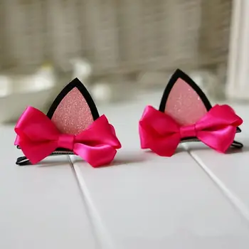 

1Pc Cat Ears Hairpin Kids Cat Ears Hairclips Children Baby Girls Clip Hairpins Barrettes Headwear Flower Hair Accessories
