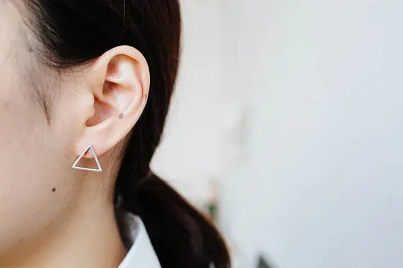 yiustar Fashion Geometric Line Triangle Cheap Stud Earrings women earring E008|fashion stud earrings|stud earringscheap earrings |