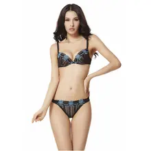 Женские сексуальные интимные наборы бюстгальтер+ трусы сексуальные T-pants романтическое искушение кружева вышивка нижнее белье бюстгальтер набор леди бюстгальтер трусики набор