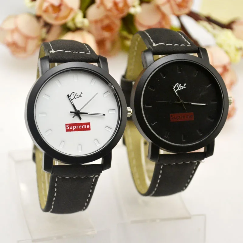 South Korea's Big Dial Plate, Harajuku Antique Style, Women's Fashion, Belt Fashion, Male Student Couple Watch, Korean Edition