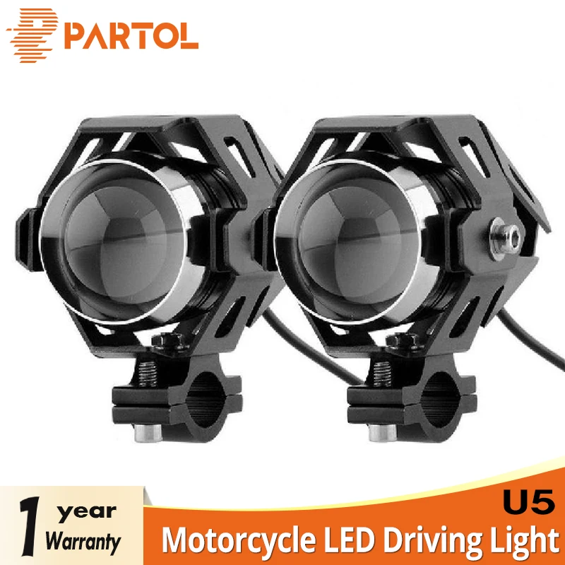 Partol Motocycle светодиодный светильник для вождения Hi lo луч мигающий Точечный 6000K 7000K
