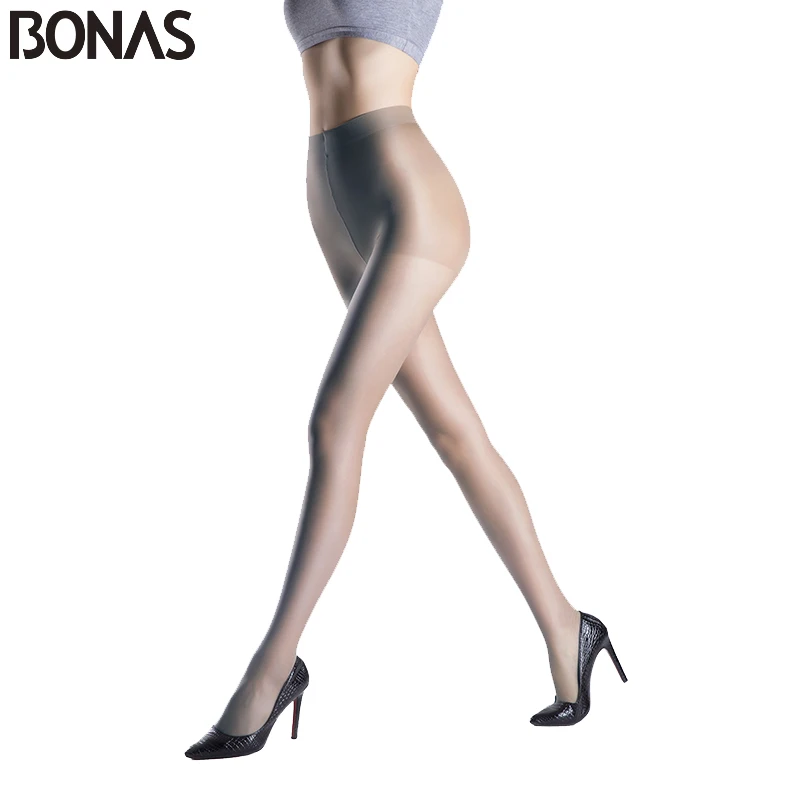BONAS 15D черные нейлоновые колготки женские весенние сексуальные дышащие модные