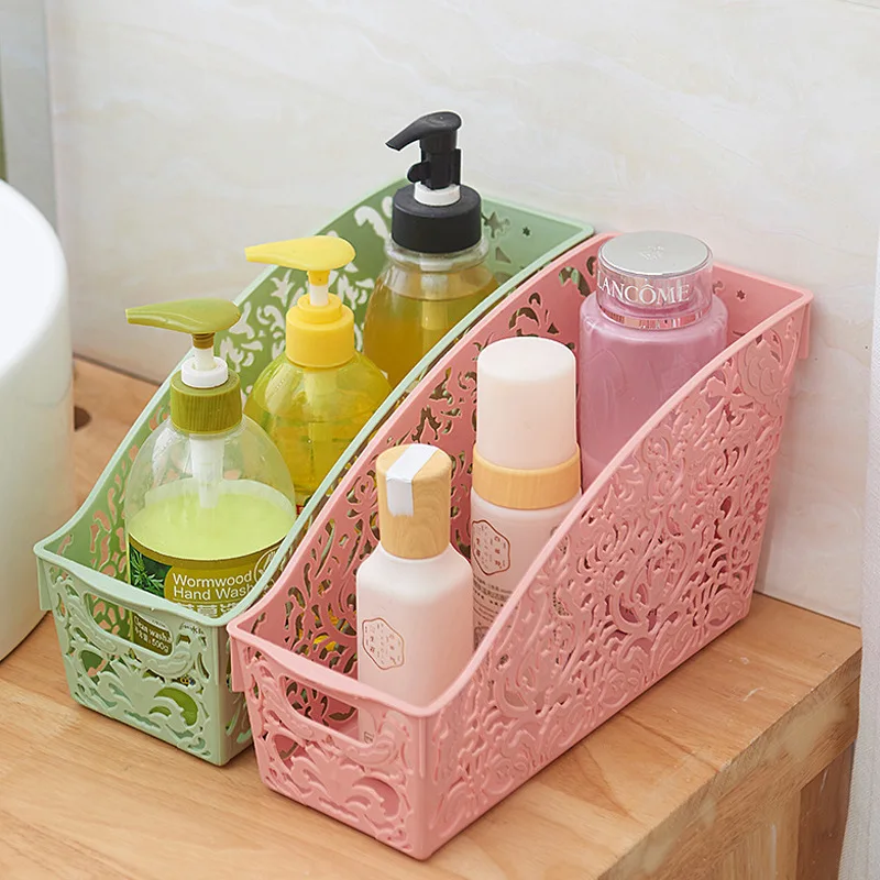 حياة بسيطة سميكة البلاستيك تخزين سلة التخزين أشتات سلة الحمام الأسرة قلم رصاص حاوية منظم خمر