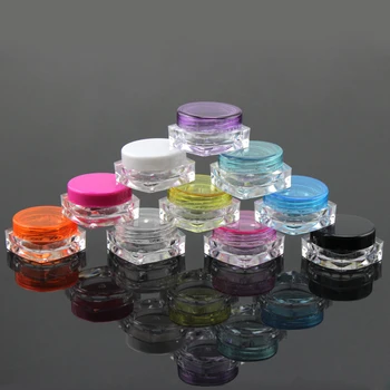 

Free Shipping 50pc 3g Small Empty Cosmetic Refillable Bottles Plastic Eyeshadow Makeup Face Cream Jar Pot Container Bottle