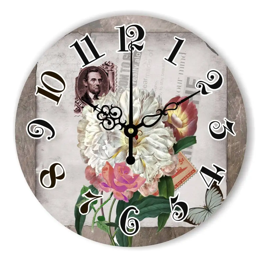 More Silent Large Decorative Wall Clock For Study Room Wall Decor