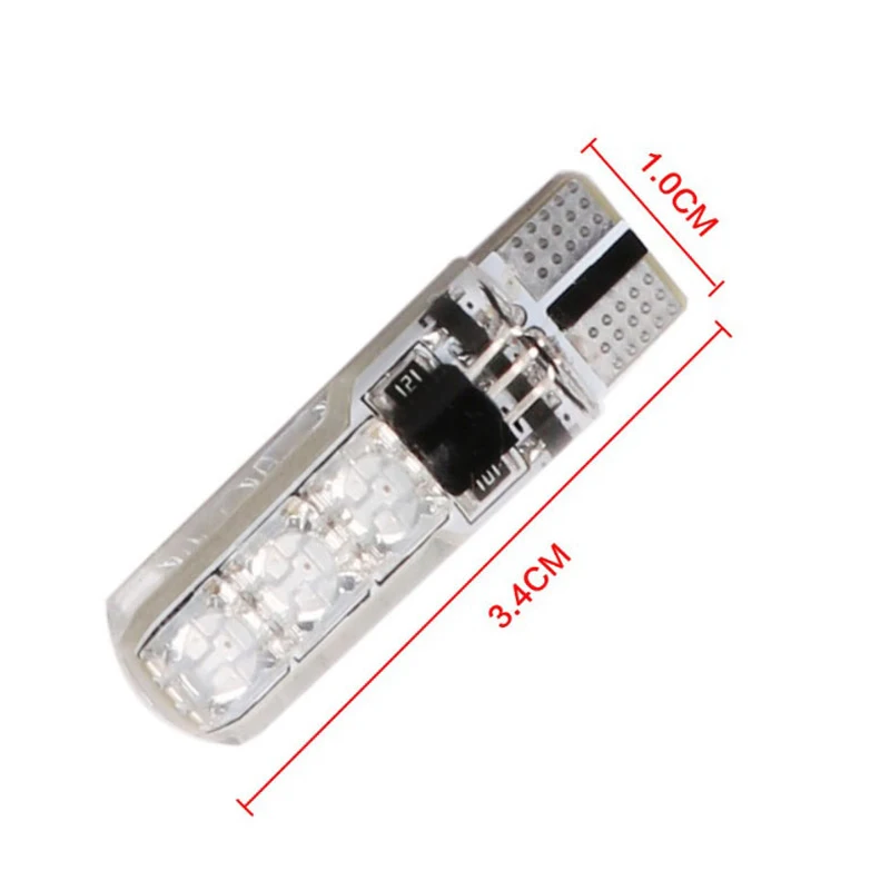 2X RGB T10 W5W 194 Светодиодные Габаритные огни ширина лампы парковки 12V 2W 3014 LED Canbus без