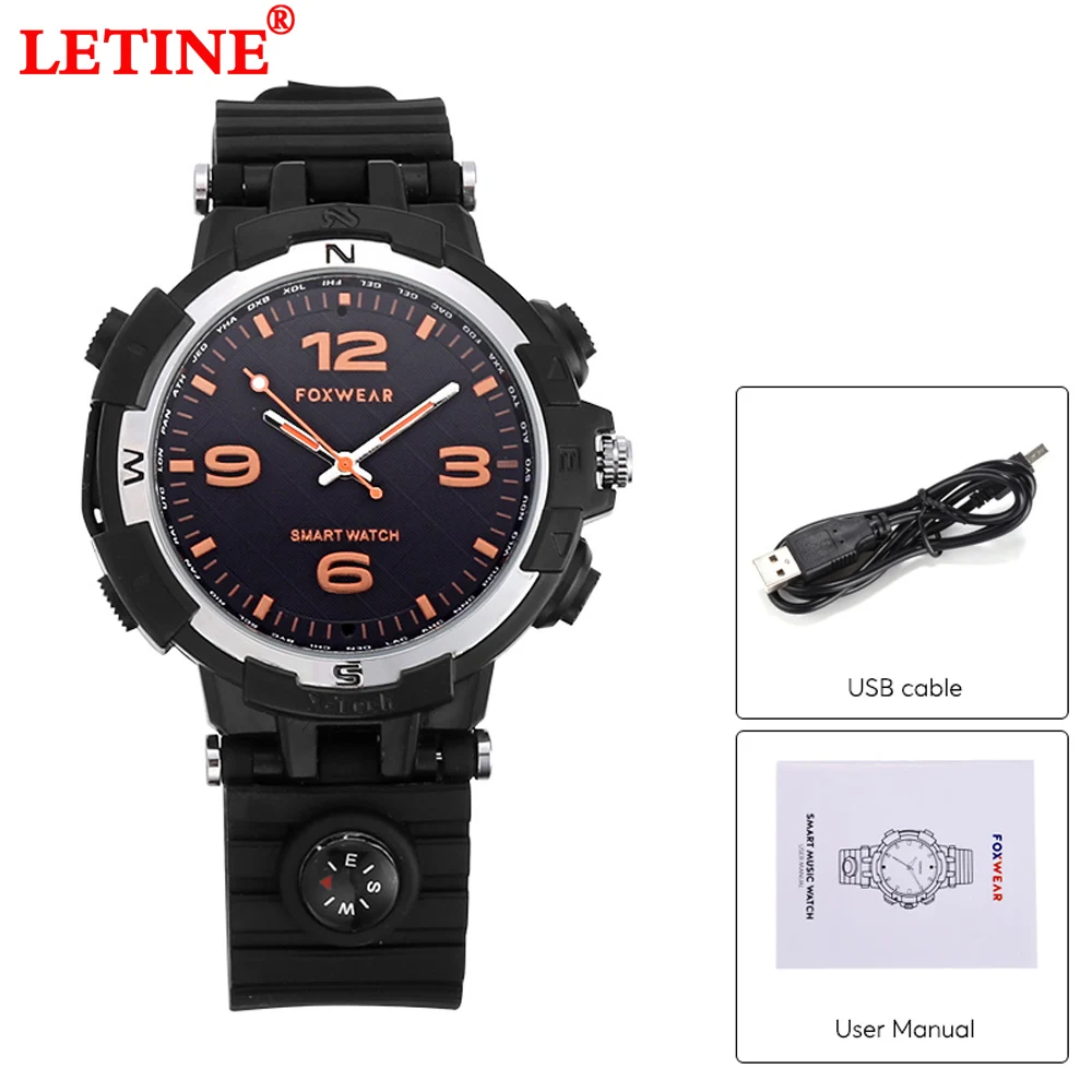 

LETINE F35 Smart Watch 4GB Bluetooth Watch Pedometer Sleep Monitor Sporting Wearable Devices MP3 Smartwatch For Android & IOS
