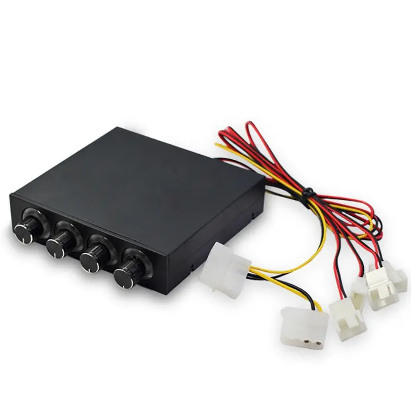 

3.5inch PC HDD 4 Channel Speed Fan Controller with Blue/Red LED Controller Front Panel For Computer Fans