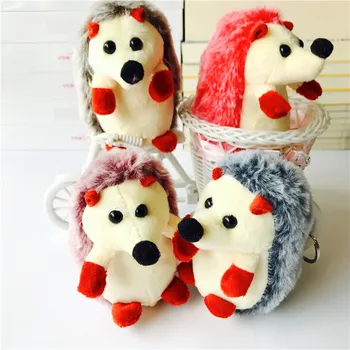 

4Colors , Size 12CM NEW Hedgehog Plush Pendant, Animal Stuffed Hedgehog Key chain TOY, Kids Plush TOY , Bouquet Plush Dolls