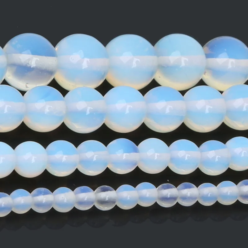 

NiceBeads New Opal Stone Round Loose Beads 15" Strand 4 6 8 10 MM Pick Size For Jewelry Free Shipping
