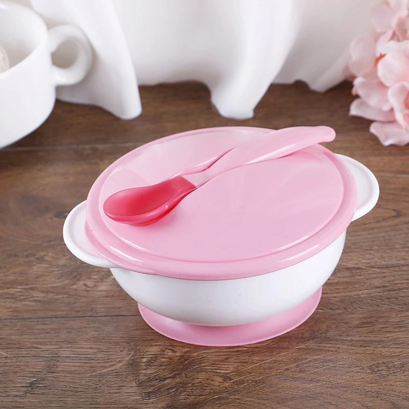 Plate/Tray Suction Cup Baby Dinnerware Set Child Tableware Temperature Sensing Feeding Spoon Food Bowl Learning Dishes Service