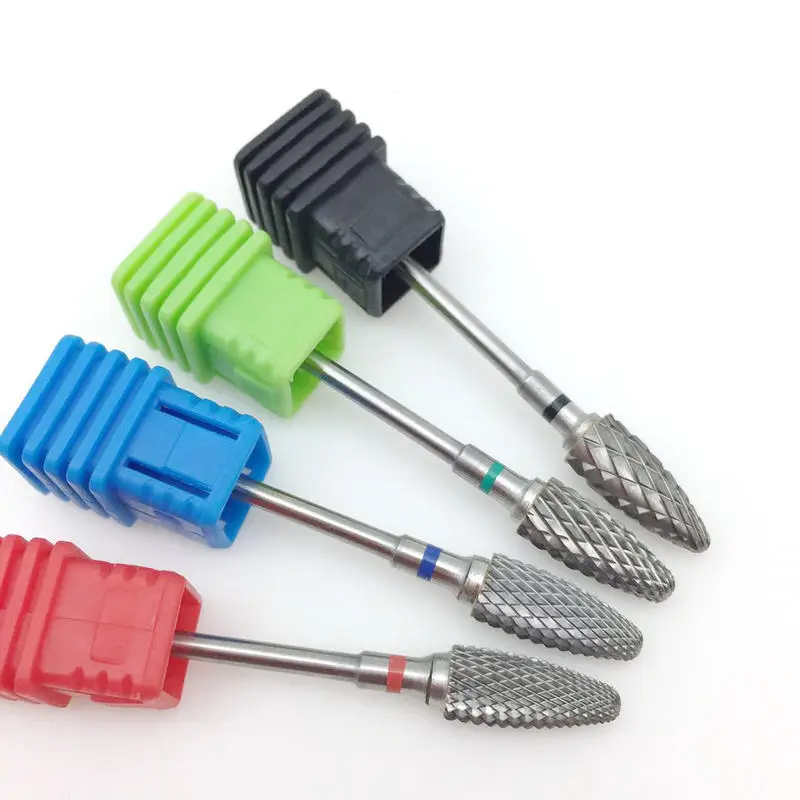 

1pc Tungsten Carbide Nail Drills Bits 3/32" Shark Hand Milling Cutter Electric Manicure Nail Clean Burr Polish Accessory