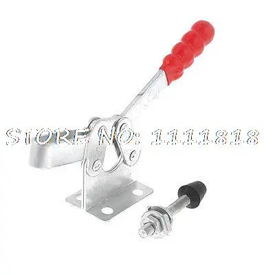 

Red Handle Horizontal Metal Toggle Clamp 400Kg 882 Lbs 200WL
