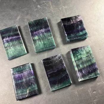 

6pcs Healing natural rainbow fluorite quartz crystal gemstones slice pendant reiki decoration free shipping JM