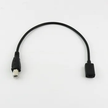 

1x USB 3.1 Type C Female to USB 2.0 B Male Plug Printer Scanner Data Connector Adapter Cable Cord 1ft/30cm