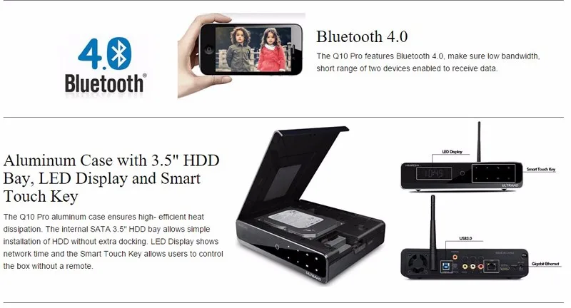 Clearance Himedia Q10 Pro 4K Android 7.1 TV Box 3D Smart Media Player Hi3798CV200 Quad Core Set Top Box Bluetooth Wifi TVbox Dolby 7