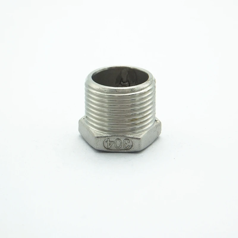 

3/4" BSP Male x 1/2" BSP Female Reducer Bushing Thread 304 Stainless Steel Threaded Pipe Fitting Connector For Water Oil Air