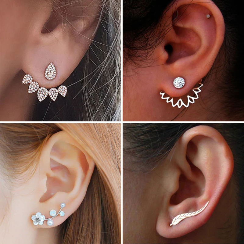 2019 New Crystal Flower Drop Earrings for Women Fashion Jewelry Gold Silver Rhinestones Earrings Gift for Party Best Friend 2019 New Crystal Flower Drop Earrings for Women Fashion Jewelry Gold Silver Rhinestones Earrings Gift for Party Best Friend