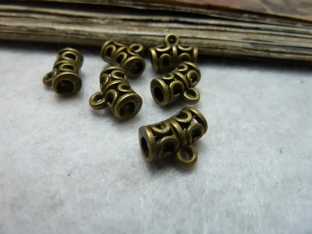 50pcs Wholesale Vintage Jewelry Findings And Components Bail Bead