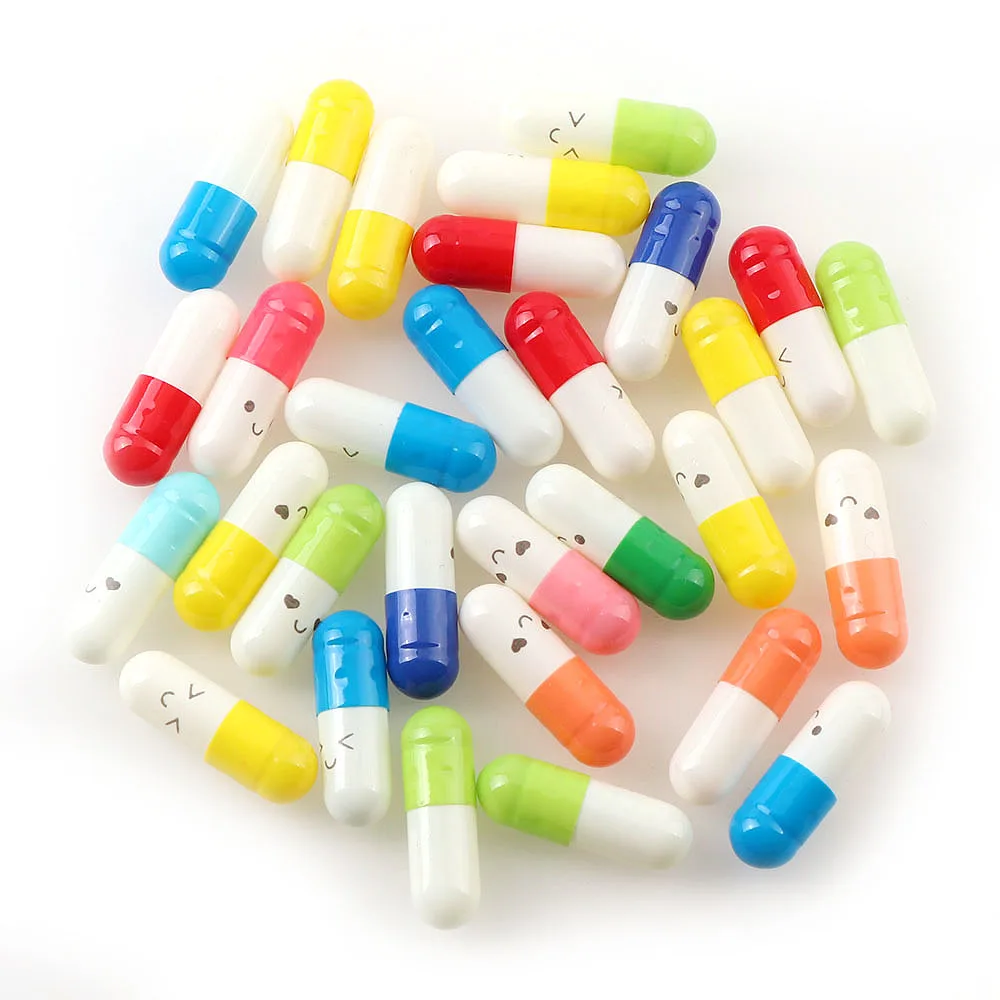 

50Pcs/set Kawaii Children Mini Emoticon Smile Pills Love Blank Message Capsule Envelope Letter Paper Student Writing Paper