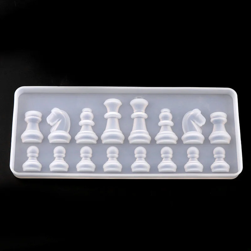 Новая международная силиконовая форма в форме шахмат DIY глина УФ эпоксидная смола, форма для подвесок для ювелирных изделий DIY