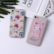 TOMOCOMO Cute Animals Cat Elephone Classy Cool Girl Soft Silicon Phone Case For iphone 5 6 6Plus 7 7Plus 8 8Plus X Cover Fundas