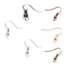 100 шт Позолоченные, серебряные и бронзовые серьги-Крючки для сережек, аксессуары для сережек