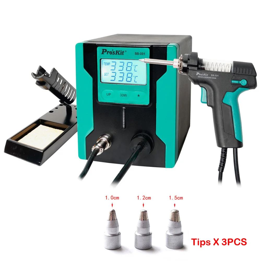 

Pro'sKit SS-331H ESD LCD BGA Desoldering Vacuum Suction Solder Sucker Pump Sleeping Function Desoldering Pump Solder Sucker Gun