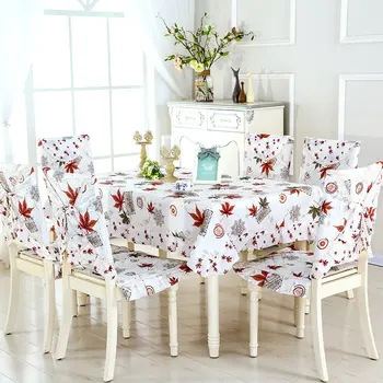 

13pcs Tablecloth For Home Wedding Tableclothes Set Rectangular Maple Leaf Pattern Table Cloth Quality Three Size Table Cover