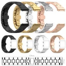 Цветной сменный металлический ремешок для часов из нержавеющей стали, ремешок для Fitbit Ionic Smart Watch, регулировка