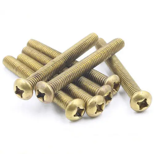 

30pcs M4*(5 6 8 10 12 16 20 25 30 35 40 45 50mm Length) brass Phillips screws round head PHIL bolt cross socket bolts pan screw