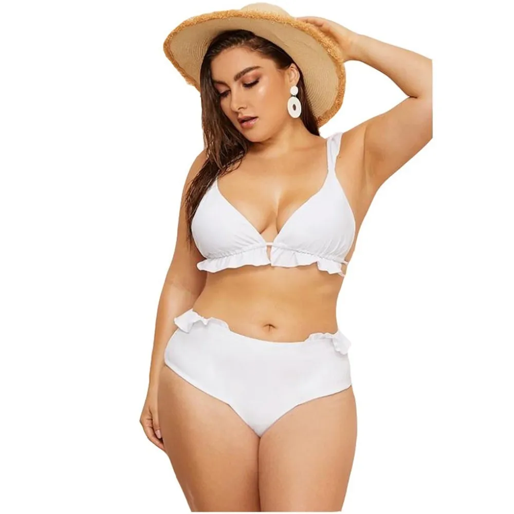 

New Biquini Big Plus Size Bikini Women Swimsuit Xxl Xxxl High Waist Bikini Set 2019 Bathing Suit Push Up Female Beachwear