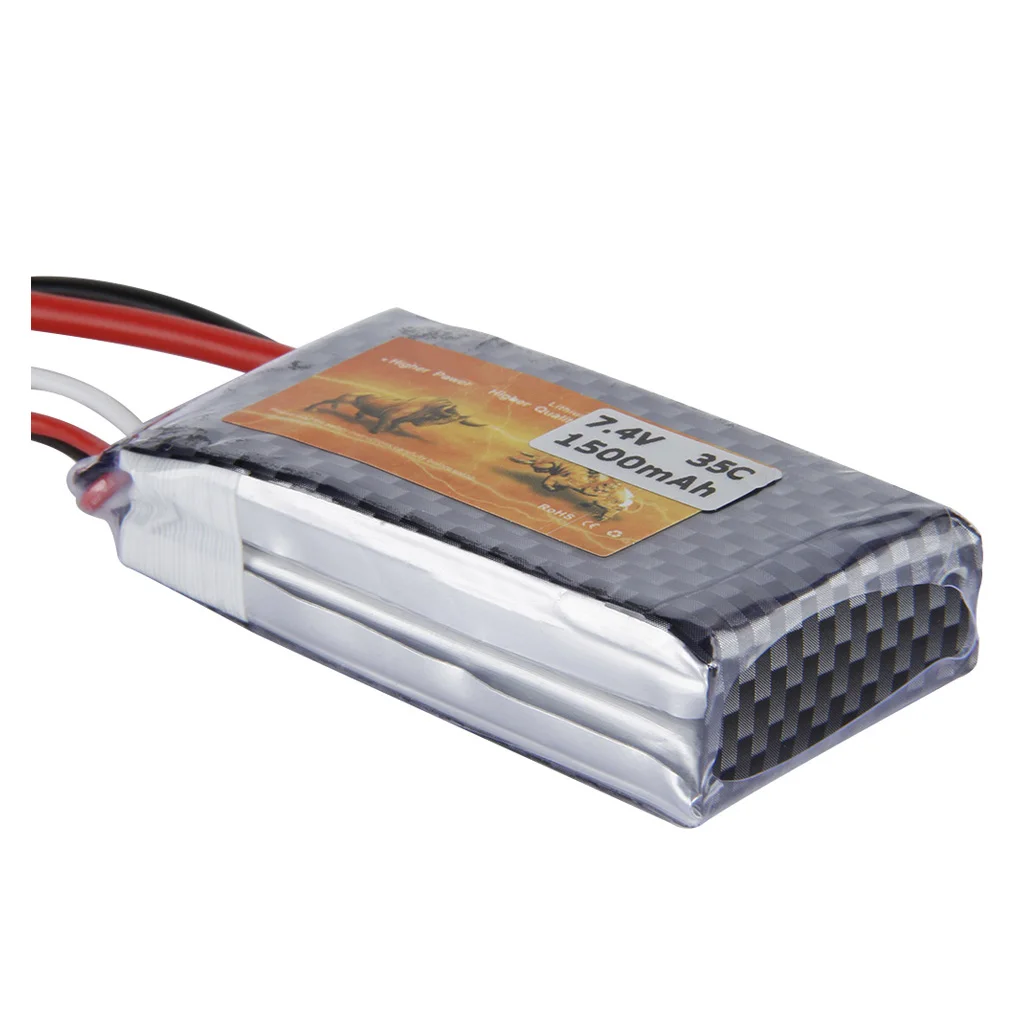 

2 x 7.4V 35C 1500mAh 2S Lipo RC Battery for RC Car Truck Buggy Truggy RC Hobby