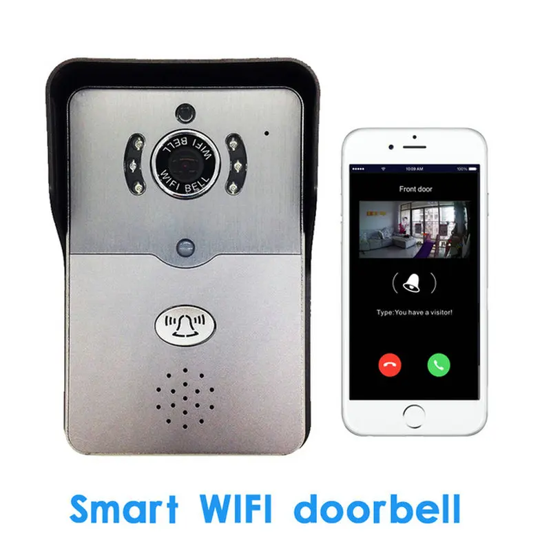 Для Домашнего Использования Смарт-WI-FI Беспроводной дверной звонок двухстороннее видео Регистраторы телефон двери приложения