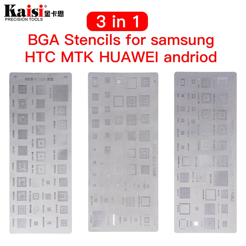 filler wire High quality 3pcs universal BGA Stencils for MTK Samsung HTC Huawei Android  Directly Heated BGA Reballing Stencils Kit face shield welding