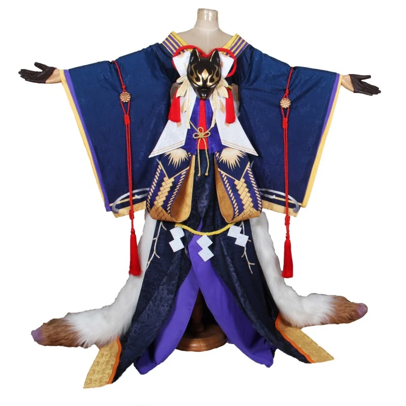 Карнавальный костюм Onmyoji SSR Yu Caoqian Skin для косплея на Хэллоуин японское кимоно +