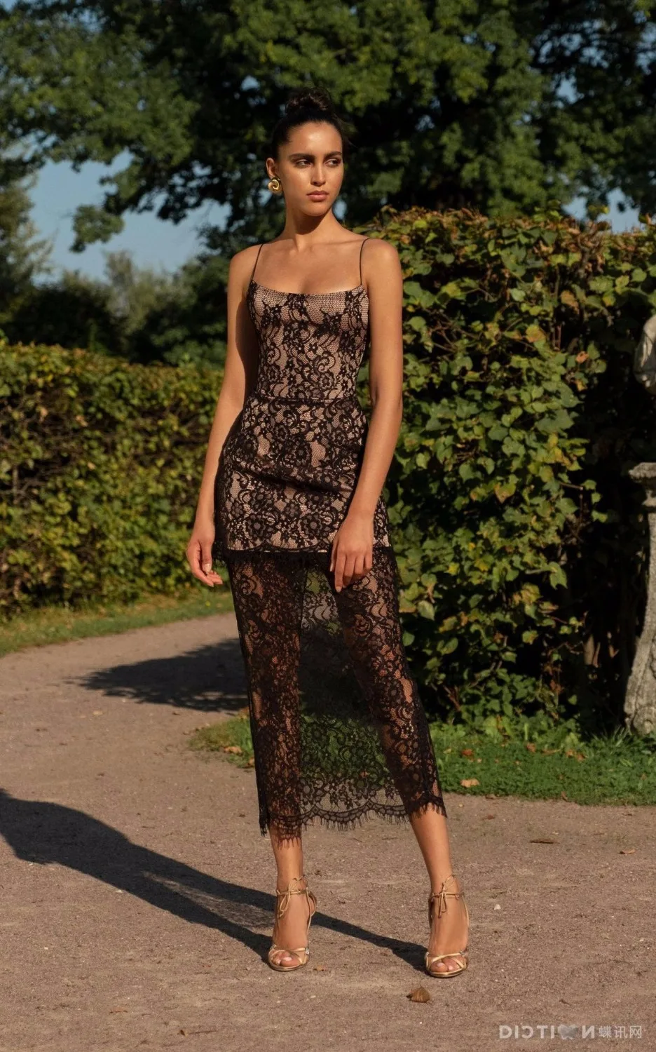 2019 Dress Sexy Celebrity Backless Print Lace See-Through Slit Women Spaghetti Strap Night Club Body con Party Dresses Wholesale | Женская