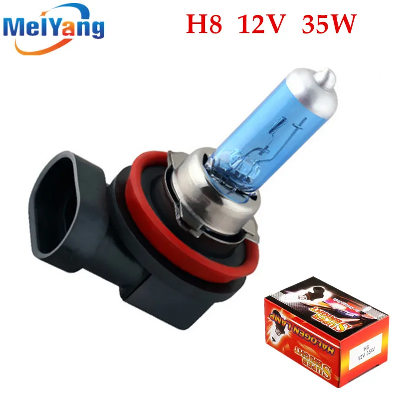 

Free Shipping 4pcs H8 Super Bright White Fog Halogen Bulb Hight Power 35W Car Headlight Lamp