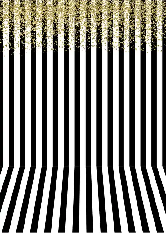 vinyl black and white striped photo backdrop gold bokeh birthday custom photo studio backdrop background 7x5ft black and white striped background