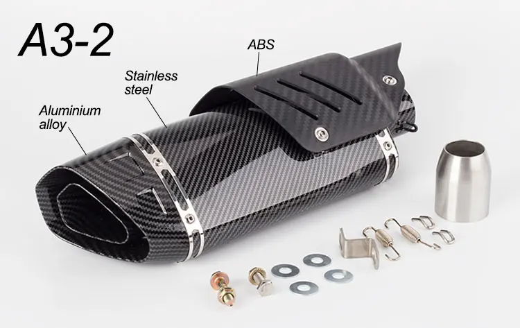 Akrapovic 51 мм мото rcycle выхлопная R6 ZX6R Z900 GSXR750 900cc 750cc escape de moto - Цвет: A3-2