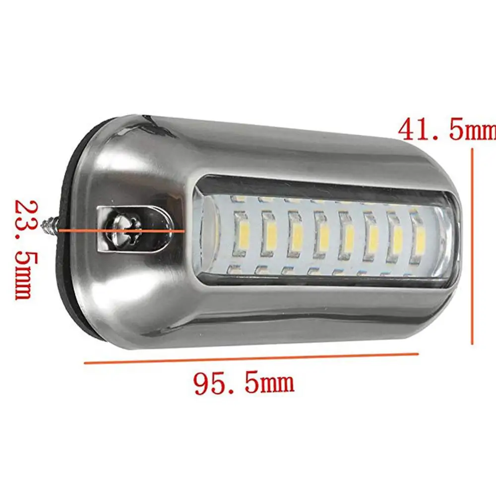 Универсальный 3,5 дюймов 12 В 50 Вт 27 Светодиодный морской из нержавеющей стали под водой Понтон Лодка транца светло-белый/синий/зеленый/красный водонепроницаемый