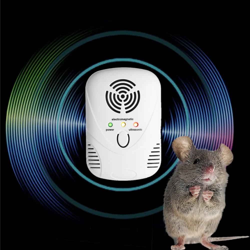 

Electronic Ultrasonic Pest Repeller Anti Mosquito Repellent Mouse Pest Control Rejector Insect Cockroach Rat Bug Rejection EU