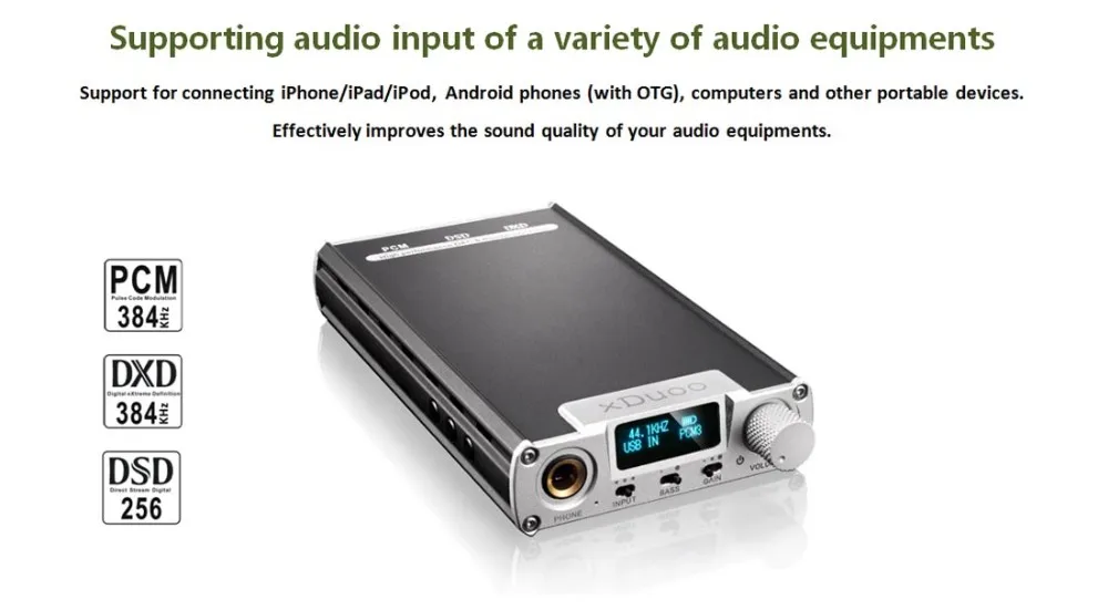 New arrival XDuoo XD 05 Portable Audio DAC& Headphone AMP support native DSD decoding 32bit/384khz with HD OLED display