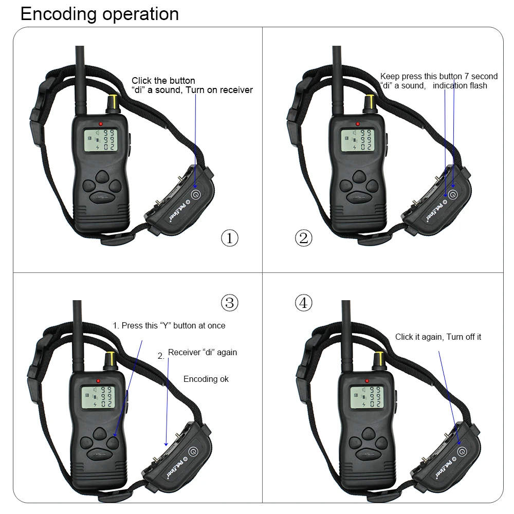 3 шт./лот 1000 м водонепроницаемый перезаряжаемый дистанционный ошейник для дрессировки собак для охоты на открытом воздухе PET900B дрессировщик собак