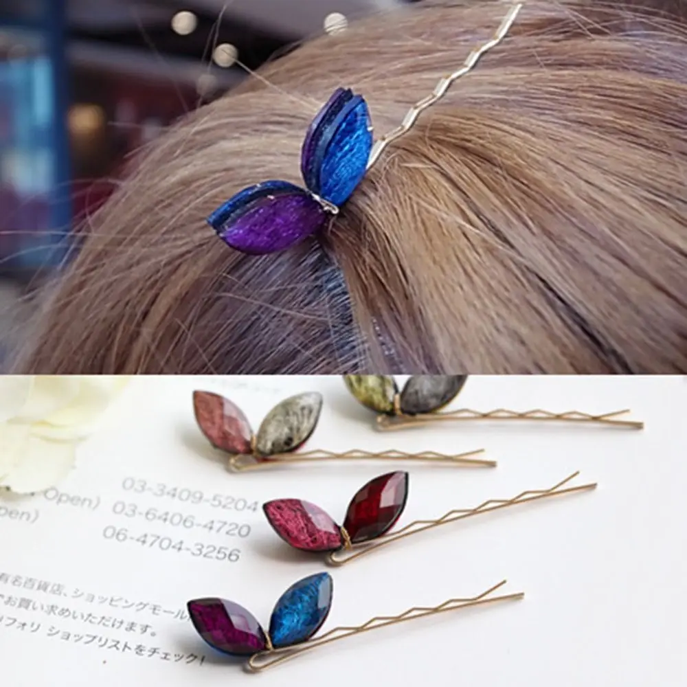 

Women Headwear Rhinestones Barrettes for Female Crystal Headbands Girls Hairpins Agate Color Hair Accessories Women Hairclips