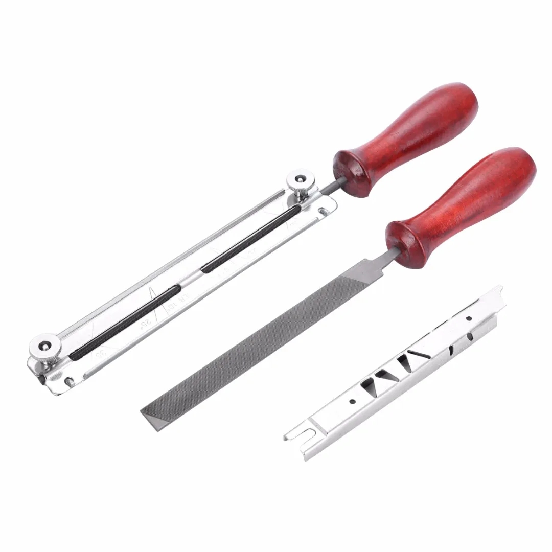 High Quality 5pcs/set Chainsaw Sharpening Filing Kit 5.2mm File Fit for 3/8" Pro Chain With Pouch Mayitr Hot Selling